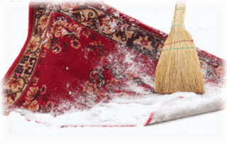 Tvätta orientaliska mattor i snö